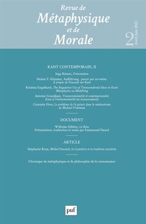 Couverture_Revue de métaphysique et de morale, n°2 (2023). Kant contemporain (2)