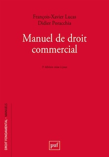 Front cover_Manuel de droit commercial