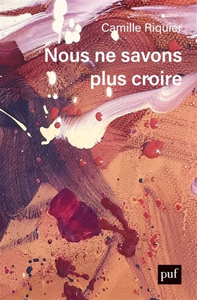 Front cover_Nous ne savons plus croire