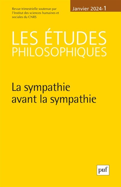 Front cover_Etudes philosophiques (Les), n°1 (2024). La sympathie avant la sympathie