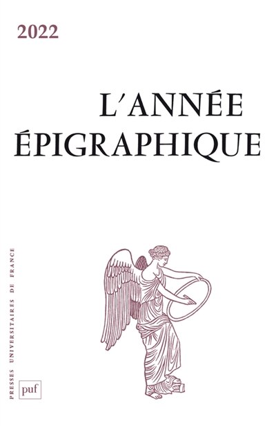 Couverture_Année épigraphique (L'), n°2022