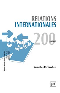 Couverture_Relations internationales, n°200. Nouvelles recherches