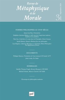 Front cover_Revue de métaphysique et de morale, n°3 (2024). Femmes philosophes au XVIIe siècle