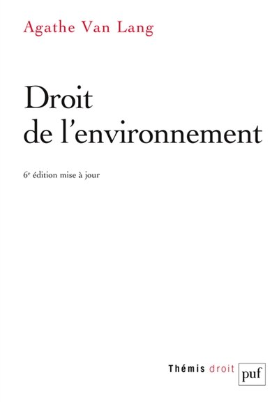 Front cover_Droit de l'environnement