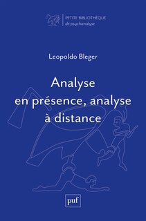 Front cover_Analyse en présence, analyse à distance