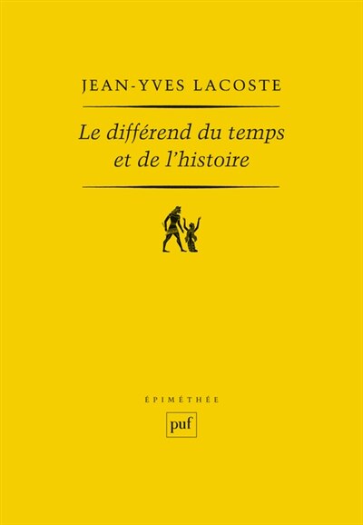 Front cover_Le différend du temps et de l'histoire