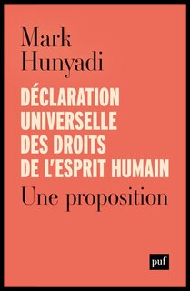 Front cover_Déclaration universelle des droits de l'esprit humain : une proposition