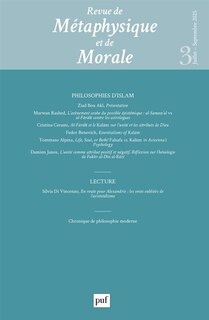 Couverture_Revue de métaphysique et de morale, n°3 (2025). Philosophies d'islam
