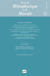 Front cover_Revue de métaphysique et de morale, n°4 (2025). Notions communes