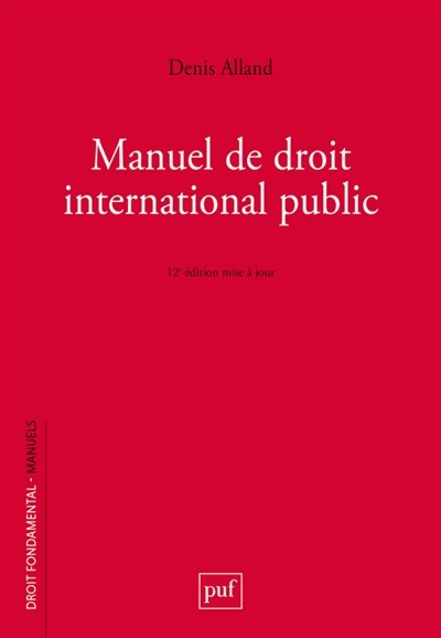 Front cover_Manuel de droit international public