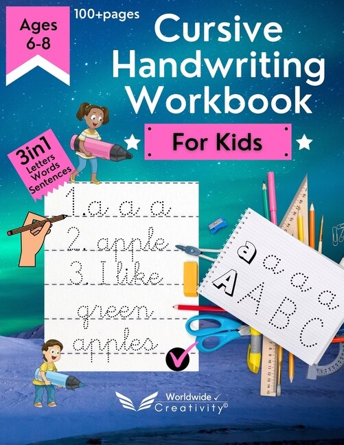 Front cover_Cursive Handwriting Workbook For Kids