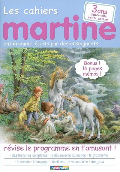 Couverture_Les cahiers Martine : révise le programme en t'amusant !. 3 ans, maternelle petite section
