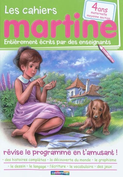 Couverture_Les cahiers Martine : révise le programme en t'amusant !, Vol. 2. 4 ans, maternelle moyenne section