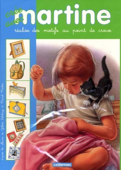 Couverture_Cr&eacute;e avec Martine, r&eacute;alise des motifs au point de croix