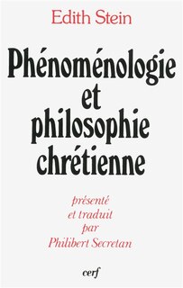 Front cover_Phénoménologie et philosophie chrétienne