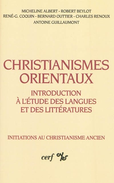 Front cover_Christianismes orientaux