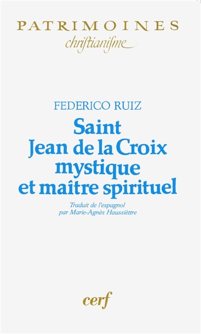 Front cover_Saint Jean de la Croix, mystique et maître spirituel