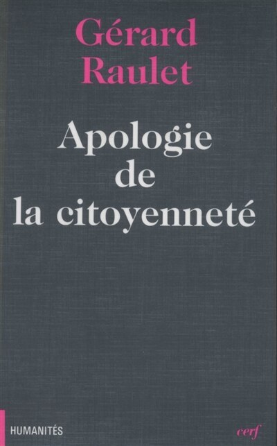 Front cover_Apologie de la citoyennet&eacute;