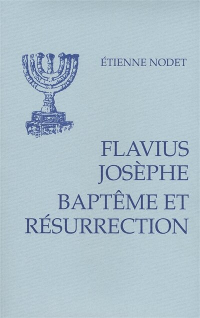 Front cover_Baptême et résurrection : le témoignage de Josèphe