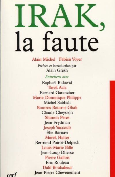Front cover_Irak, la faute