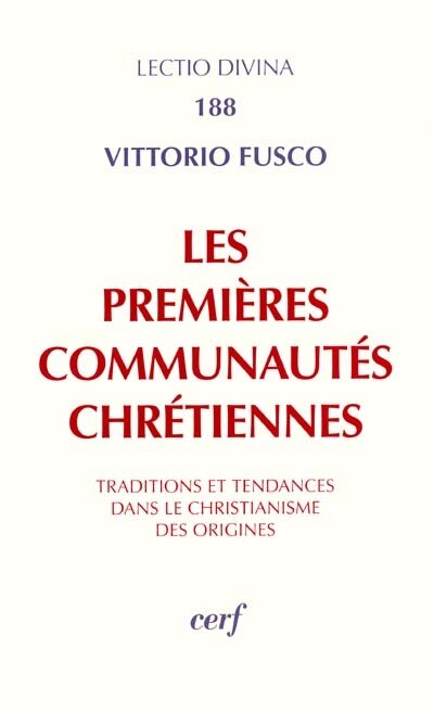 Front cover_Les premières communautés chrétiennes