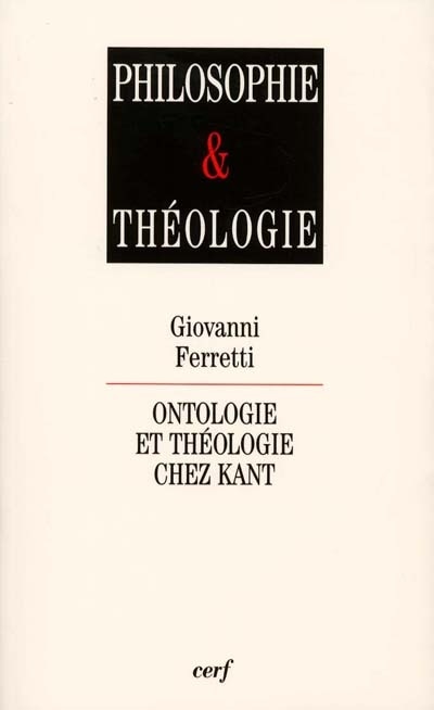 Front cover_Ontologie et théologie chez Kant