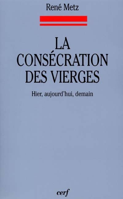 Front cover_La consécration des vierges