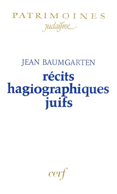 Front cover_Récits hagiographiques juifs