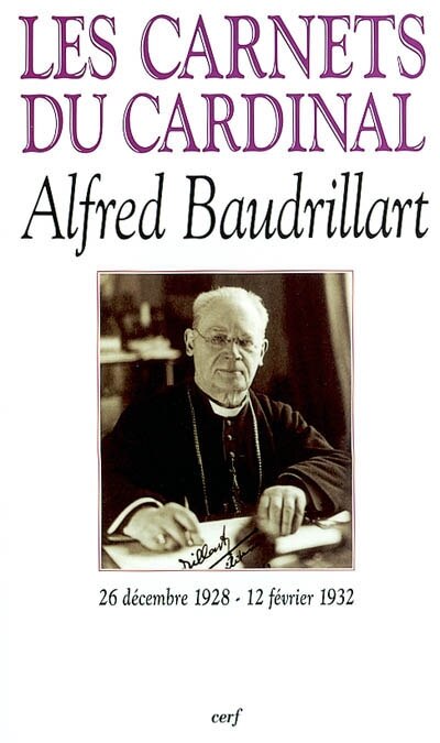 Front cover_Les carnets du cardinal Baudrillart