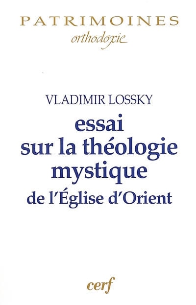 Front cover_Essai sur la théologie mystique de l'Eglise d'Orient