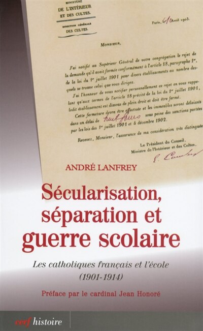 Front cover_Sécularisation, séparation et guerre scolaire