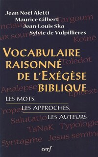 Front cover_Vocabulaire raisonné de l'exégèse biblique