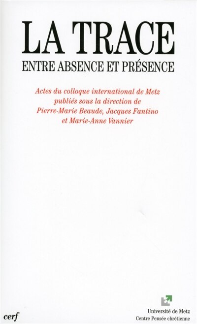 Front cover_La trace, entre absence et présence