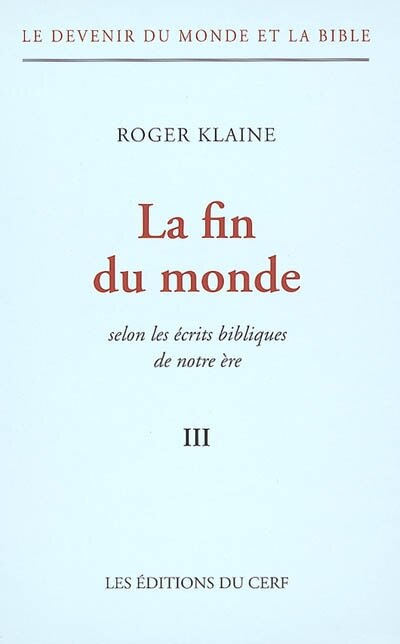 Couverture_La fin du monde