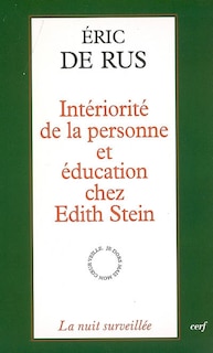 Front cover_Intériorité de la personne et éducation chez Edith Stein
