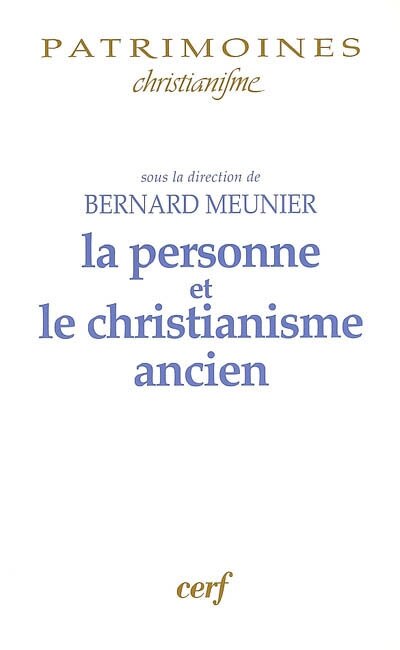 Front cover_La personne et le christianisme ancien