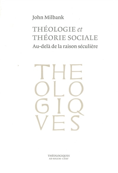Front cover_Théologie et théorie sociale