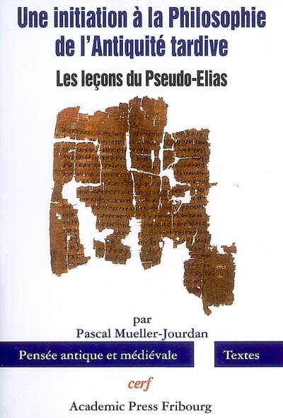 Front cover_Une initiation à la philosophie de l'Antiquité tardive