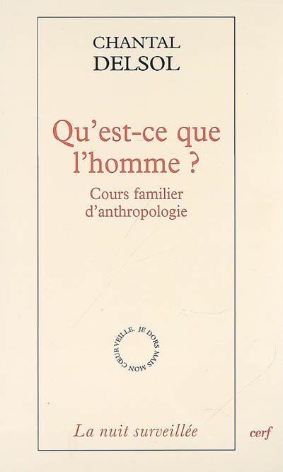 Front cover_Qu'est-ce que l'homme ?