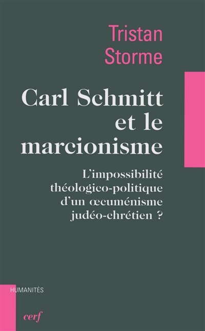 Front cover_Carl Schmitt et le marcionisme