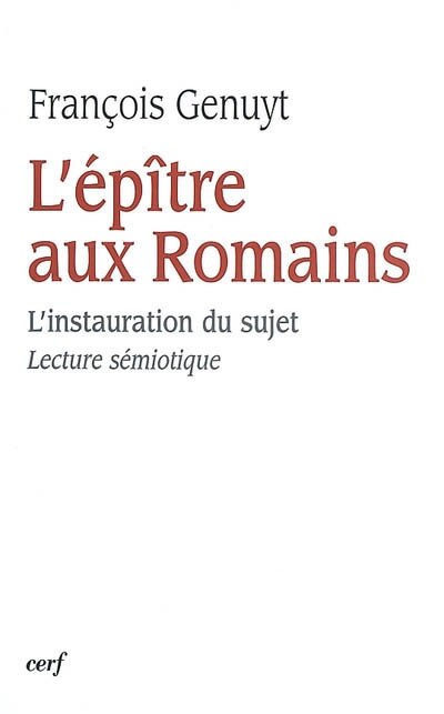 Front cover_L' épître aux Romains