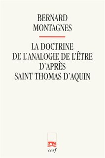 Front cover_La doctrine de l'analogie de l'être d'après saint Thomas d'Aquin