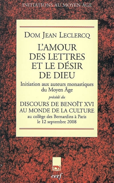 Front cover_L' amour des lettres et le désir de Dieu