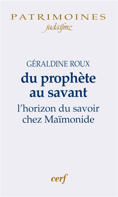 Front cover_Du prophète au savant