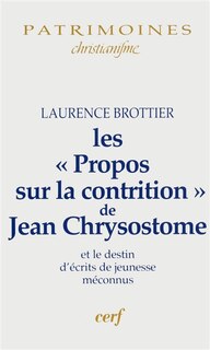 Couverture_Les Propos sur la contrition de Jean Chrysostome