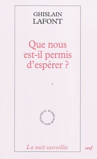 Front cover_Que nous est-il permis d'espérer ?