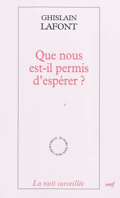 Front cover_Que nous est-il permis d'espérer ?