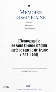 Couverture_L' iconographie de saint Thomas d'Aquin après le concile de Trente (1567-1700)