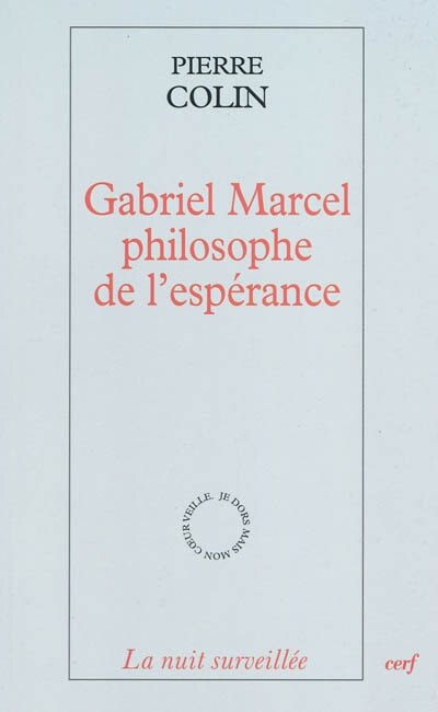 Front cover_Gabriel Marcel, philosophe de l'espérance