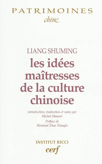 Front cover_Les idées maîtresses de la culture chinoise